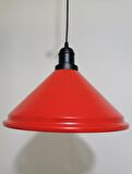 RİOLİGHT RETRO KIRMIZI İÇİ BEYAZ TEKLİ METAL SARKIT ÇAP: 33CM