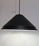 RİOLİGHT RETRO SİYAH İÇİ BEYAZ TEKLİ METAL SARKIT ÇAP: 33CM