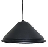 RİOLİGHT RETRO SİYAH İÇİ BEYAZ TEKLİ METAL SARKIT ÇAP: 33CM
