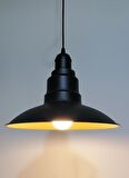 RİOLİGHT RETRO SİYAH İÇİ GOLD TEKLİ METAL SARKIT ÇAP: 30CM