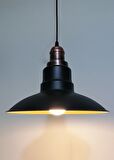 RİOLİGHT RETRO SİYAH İÇİ GOLD TEKLİ METAL SARKIT ÇAP: 30CM