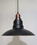 RİOLİGHT RETRO SİYAH İÇİ GOLD TEKLİ METAL SARKIT ÇAP: 30CM