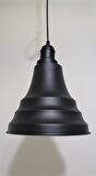 RİOLİGHT RETRO SİYAH İÇİ BEYAZ TEKLİ METAL SARKIT ÇAP:23CM
