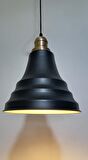 RİOLİGHT RETRO SİYAH İÇİ GOLD TEKLİ METAL SARKIT ÇAP:23CM