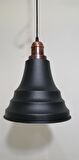 RİOLİGHT RETRO SİYAH İÇİ BEYAZ TEKLİ METAL SARKIT ÇAP:23CM