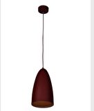 RİOLİGHT RETRO BORDO İÇİ BEYAZ TEKLİ METAL SARKIT AVİZE