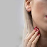 925 Ayar Gümüş Zincirli Küpe