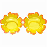 Papatya Şekilli Turuncu Sarı Renkli Hawaii Konsept Parti Gözlüğü 15x7 cm