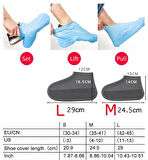 Silikon Ayakkabı Kılıfı Kaymaz Su Kir Geçirmez   L Beden Siyah