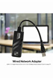Taşınabilir Kablolu Ağ Adaptörü Usb 3.0 Ethernet Rj45 Kartı