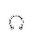 316 Cerrahi Medikal Çelik Tragus , Kıkırdak Ve Septum Piercing ( L Beden )(gümüş Renk )