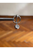 316 L Cerrahi Çelik Halka Detaylı Taşlı Göbek Piercingi