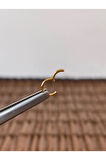 316 L Cerrahi Çelik Anti Alerjik Kesme Baklava 6 mm x 1.2mm Altın Kilitli Halka Piercing