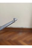%100 G23 Titanyum Kalp Detaylı Zirkon Titanyum 6x1.2mm Labret Piercing