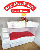 Kral Merdivenli Çocuk Ranzası