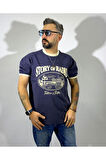 Reglan Kollu Baskılı Erkek T-Shirt