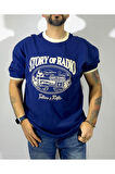Reglan Kollu Baskılı Erkek T-Shirt