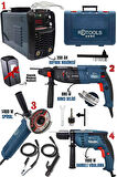 RETOOLS ELEKTRİKLİ 4’LÜ SET (3’LÜ SET ELEKTRİKLİ + KAYNAK MAK. 200 AMPER)