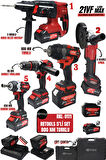 RETOOLS 5’Lİ SET KIRMIZI KABARTMALI(4’LÜ SET + 800 NM SOMUN SIKMA KIRMIZI)