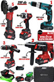 RETOOLS 5’Lİ SET KIRMIZI KABARTMALI (4’LÜ SET + ALÇIPAN VİDALAMA)