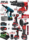 RETOOLS 5'Lİ SET KIRMIZI KABARTMALI (4 LÜ SET + DİJİTAL GÖSTERGELİ ARAÇ YIKAMA)
