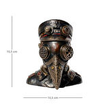 Steampunk Serisi Veba Doktoru Büstü Biblo Kutusu