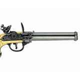 Denix Dekoratif Replika Üç Namlulu Çakmaklı Tabanca, İtalya 1680