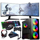 INTEL i3 13100F 16GB 240SSD 1TB HDD 8GB RTX3050 Çift 24'' Mon. (Gaming SET)