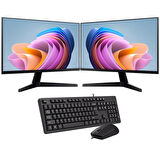 INTEL I5 13400 8GB 120GB SSD Çift 24'' Monitörlü Ev ve Ofis Bilgisayarı (Business)