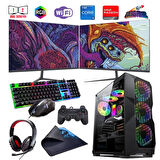 I5 12400F 16GB DDR4 480SSD 8GB RX580 Çift 24" Mon. Oyun Bilgisayarı (Gaming SET)