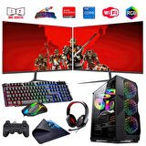 I5 13400F 16GB DDR4 480SSD 8GB RX580 Çift 24" Mon. Oyun Bilgisayarı (Gaming SET)