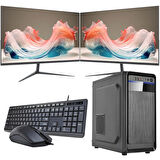 I5 14400 16GB 480GB SSD Çift 24" Monitörlü Ev ve Ofis Bilgisayarı (Business)