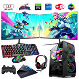 I5 14400F 16GB DDR4 480SSD 6GB RTX3050 Çift 24" Mon. Oyun Bilgisayarı (Gaming SET)