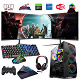 i7 14700F 16GB DDR4 480SSD 6GB RTX3050 Çift 24" Mon. Oyun Bilgisayarı (Gaming SET)