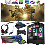 I7 14700F 16GB DDR4 512GB M2 12GB RTX4070 Çift 24" 100Hz Mon. Oyun Bilgisayarı (Gaming SET)