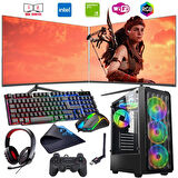 i5 12400F 16GB DDR4 1TB m2 4GB GTX1650 Çift 24" Mon. Oyun Bilgisayarı (Gaming SET)