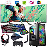 i5 12400F 16GB DDR4 1TB m2 8GB RX580 Çift 24" Mon. Oyun Bilgisayarı (Gaming SET)