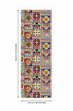 Sicily İtalyan Çini Stili Lazer Kesim Dikişsiz Runner - 48x135cm
