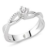 Romeo Pırlanta 0.19 Ct Tektaş Yüzük RM10034