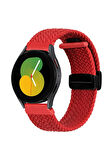 Samsung Galaxy Watch 4 5 Pro 6 7 Seri 40 44mm Classic 42 43 45 46 47mm Uyumlu Hasır Magnet Kordon
