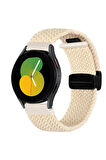Samsung Galaxy Watch 7 Seri 40 mm 44 mm FE 40 mm ile Uyumlu Flexi Hasır Magnet Kordon