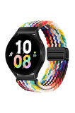 Samsung Galaxy Watch 5 Pro 45 mm ile Uyumlu Flexi Hasır Magnet Kordon