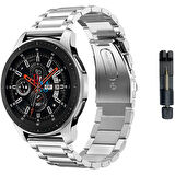 Huawei Watch GT 2 Pro İle Uyumlu  22 mm Klasik Çelik Kordon Paslanmaz Kayış