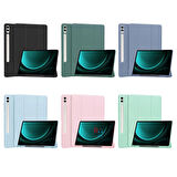 Samsung Galaxy Tab S9 Fe Plus X610 12.4'' Uyumlu Tablet Kılıfı Kalem Bölmeli Uyku Modlu Smart Kılıf