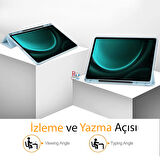 Samsung Galaxy Tab S10 Plus X820 12.4'' Uyumlu Tablet Kılıfı Kalem Bölmeli Uyku Modlu Smart Kılıf