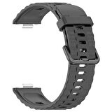 Huawei Watch Fit 4 Pro Watch Fit 4  Watch Fit 3 ile Uyumlu Official Siyah Tokalı Silikon Kordon