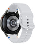 Amazfit GTR 2 GTR 2e GTR 47mm İle Uyumlu 22mm Kordon Dalgalı Dikiş Detaylı Silikon Saat Kordonu