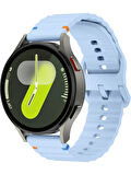 Huawei Watch 3 / Watch 3 Pro  İle Uyumlu 22mm Kordon Dalgalı Dikiş Detaylı Silikon Saat Kordonu