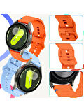 Huawei Watch GT2 42mm GT3 42mm ile uyumlu 20mm Kordon  Dalgalı Dikiş Detaylı Silikon Saat Kordonu