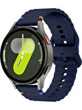 Huawei Watch GT 2 Elegant-Classic ile uyumlu 20mm Kordon Dalgalı Dikiş Detaylı Silikon Saat Kordonu